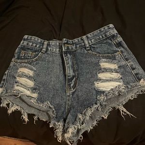 Distressed shorts size small (fits size 2-3)